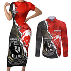 personalised-collingwood-and-swans-football-couples-matching-short-sleeve-bodycon-dress-and-long-sleeve-button-shirts-2023-together-sporty-style