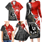 personalised-collingwood-and-swans-football-family-matching-long-sleeve-bodycon-dress-and-hawaiian-shirt-2023-together-sporty-style