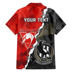 personalised-collingwood-and-swans-football-family-matching-long-sleeve-bodycon-dress-and-hawaiian-shirt-2023-together-sporty-style