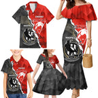 personalised-collingwood-and-swans-football-family-matching-mermaid-dress-and-hawaiian-shirt-2023-together-sporty-style