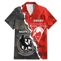 personalised-collingwood-and-swans-football-family-matching-mermaid-dress-and-hawaiian-shirt-2023-together-sporty-style