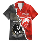 personalised-collingwood-and-swans-football-family-matching-mermaid-dress-and-hawaiian-shirt-2023-together-sporty-style