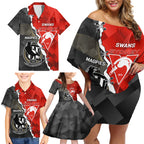 personalised-collingwood-and-swans-football-family-matching-off-shoulder-short-dress-and-hawaiian-shirt-2023-together-sporty-style