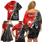 personalised-collingwood-and-swans-football-family-matching-off-shoulder-short-dress-and-hawaiian-shirt-2023-together-sporty-style