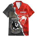 personalised-collingwood-and-swans-football-family-matching-off-shoulder-short-dress-and-hawaiian-shirt-2023-together-sporty-style