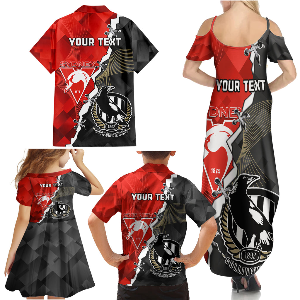 personalised-collingwood-and-swans-football-family-matching-summer-maxi-dress-and-hawaiian-shirt-2023-together-sporty-style