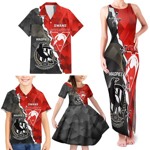 personalised-collingwood-and-swans-football-family-matching-tank-maxi-dress-and-hawaiian-shirt-2023-together-sporty-style