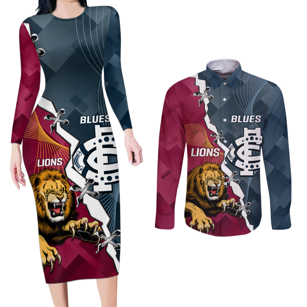 personalised-lions-and-blues-football-couples-matching-long-sleeve-bodycon-dress-and-long-sleeve-button-shirts-2023-together-sporty-style
