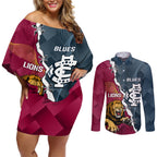 personalised-lions-and-blues-football-couples-matching-off-shoulder-short-dress-and-long-sleeve-button-shirts-2023-together-sporty-style