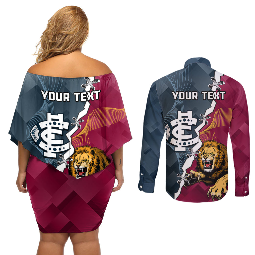 personalised-lions-and-blues-football-couples-matching-off-shoulder-short-dress-and-long-sleeve-button-shirts-2023-together-sporty-style