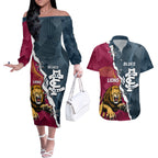 personalised-lions-and-blues-football-couples-matching-off-the-shoulder-long-sleeve-dress-and-hawaiian-shirt-2023-together-sporty-style