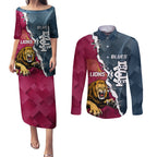 personalised-lions-and-blues-football-couples-matching-puletasi-dress-and-long-sleeve-button-shirts-2023-together-sporty-style