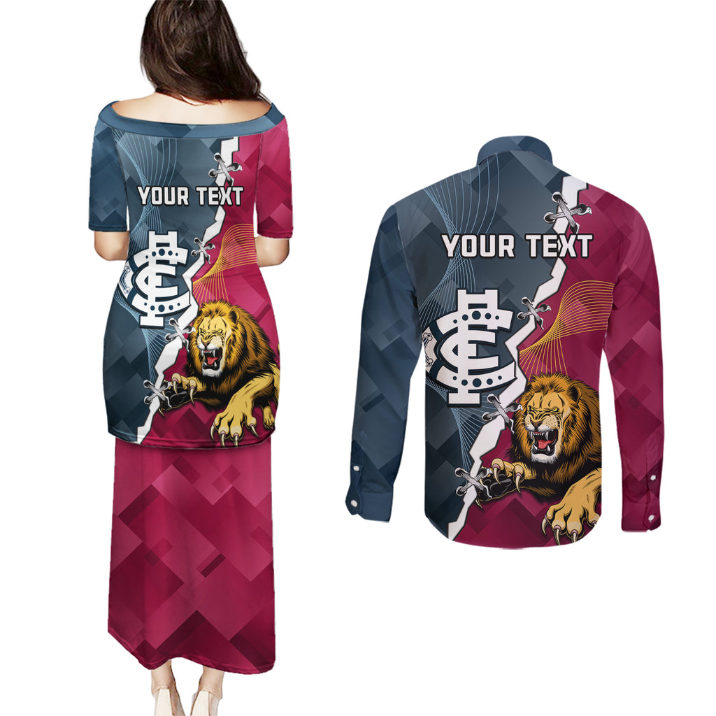 personalised-lions-and-blues-football-couples-matching-puletasi-dress-and-long-sleeve-button-shirts-2023-together-sporty-style