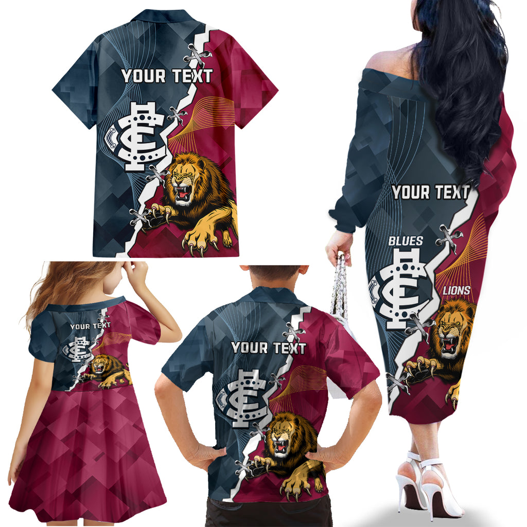 personalised-lions-and-blues-football-family-matching-off-shoulder-long-sleeve-dress-and-hawaiian-shirt-2023-together-sporty-style