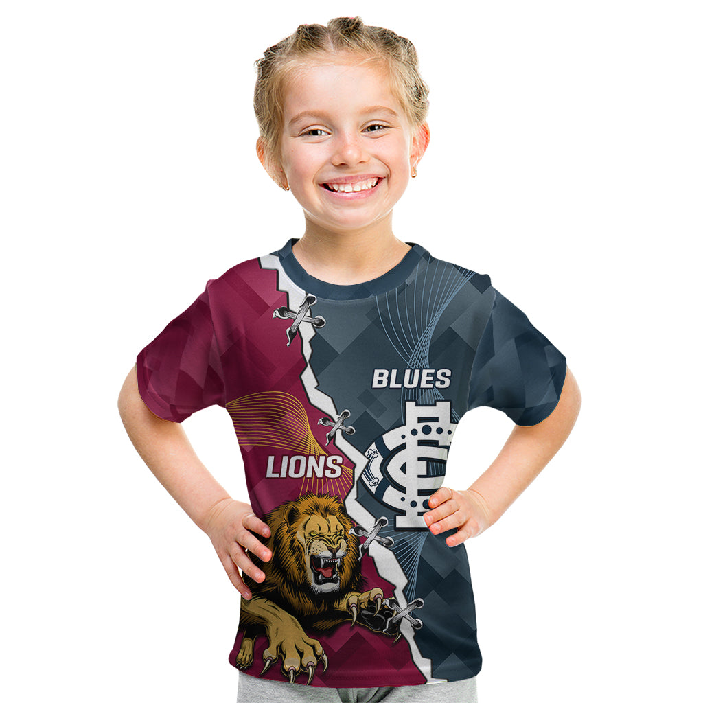 personalised-lions-and-blues-football-kid-t-shirt-2023-together-sporty-style
