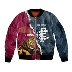 personalised-lions-and-blues-football-sleeve-zip-bomber-jacket-2023-together-sporty-style