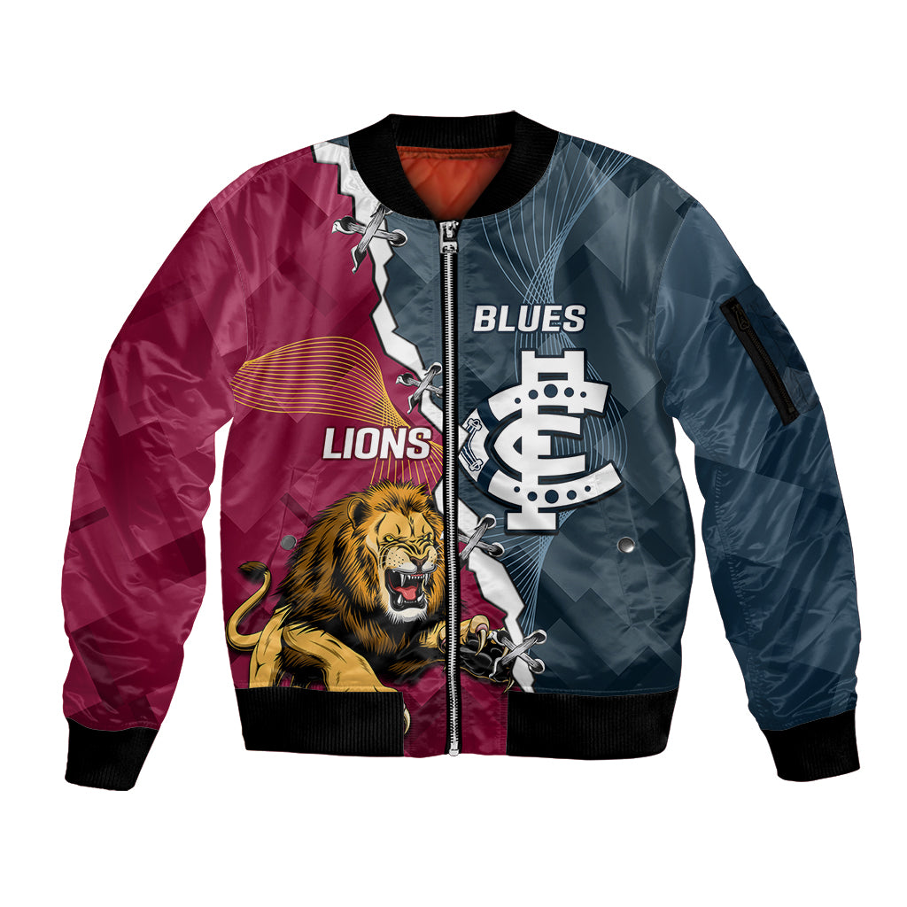 personalised-lions-and-blues-football-sleeve-zip-bomber-jacket-2023-together-sporty-style
