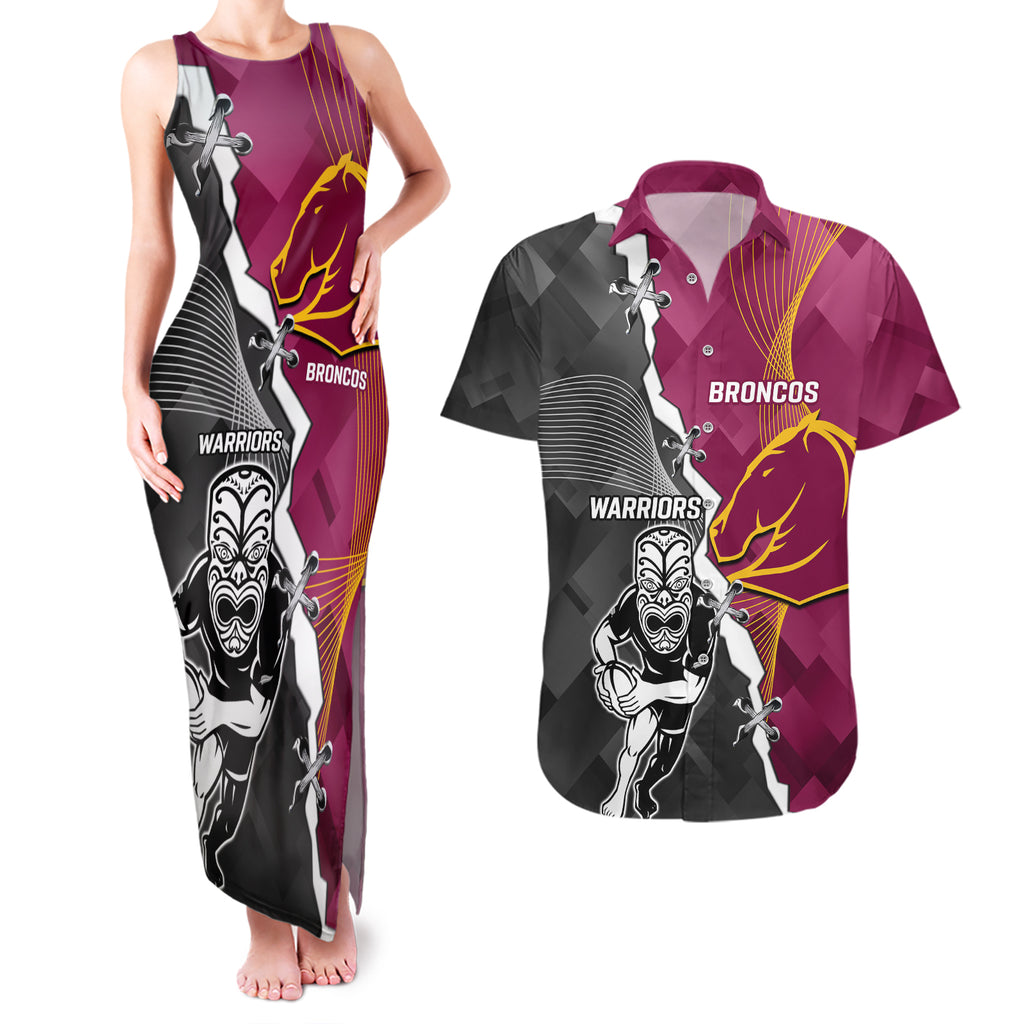 personalised-warriors-and-broncos-rugby-couples-matching-tank-maxi-dress-and-hawaiian-shirt-2023-together-sporty-style