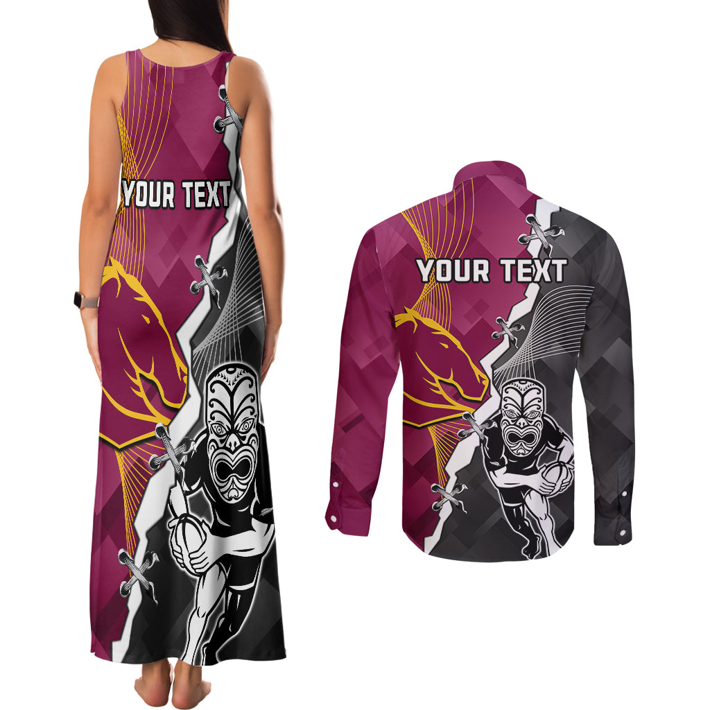 personalised-warriors-and-broncos-rugby-couples-matching-tank-maxi-dress-and-long-sleeve-button-shirts-2023-together-sporty-style