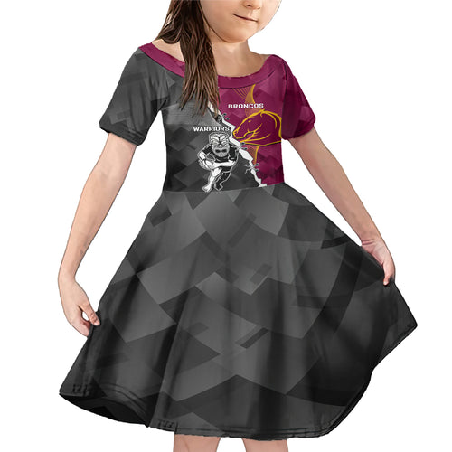 personalised-warriors-and-broncos-rugby-family-matching-mermaid-dress-and-hawaiian-shirt-2023-together-sporty-style