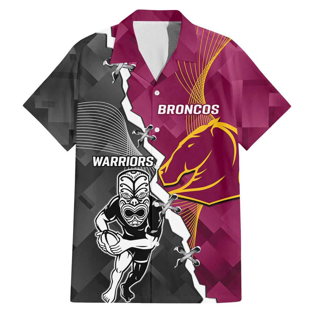 personalised-warriors-and-broncos-rugby-family-matching-mermaid-dress-and-hawaiian-shirt-2023-together-sporty-style