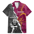 personalised-warriors-and-broncos-rugby-family-matching-mermaid-dress-and-hawaiian-shirt-2023-together-sporty-style