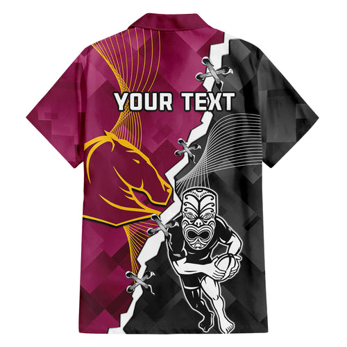 personalised-warriors-and-broncos-rugby-family-matching-off-shoulder-long-sleeve-dress-and-hawaiian-shirt-2023-together-sporty-style