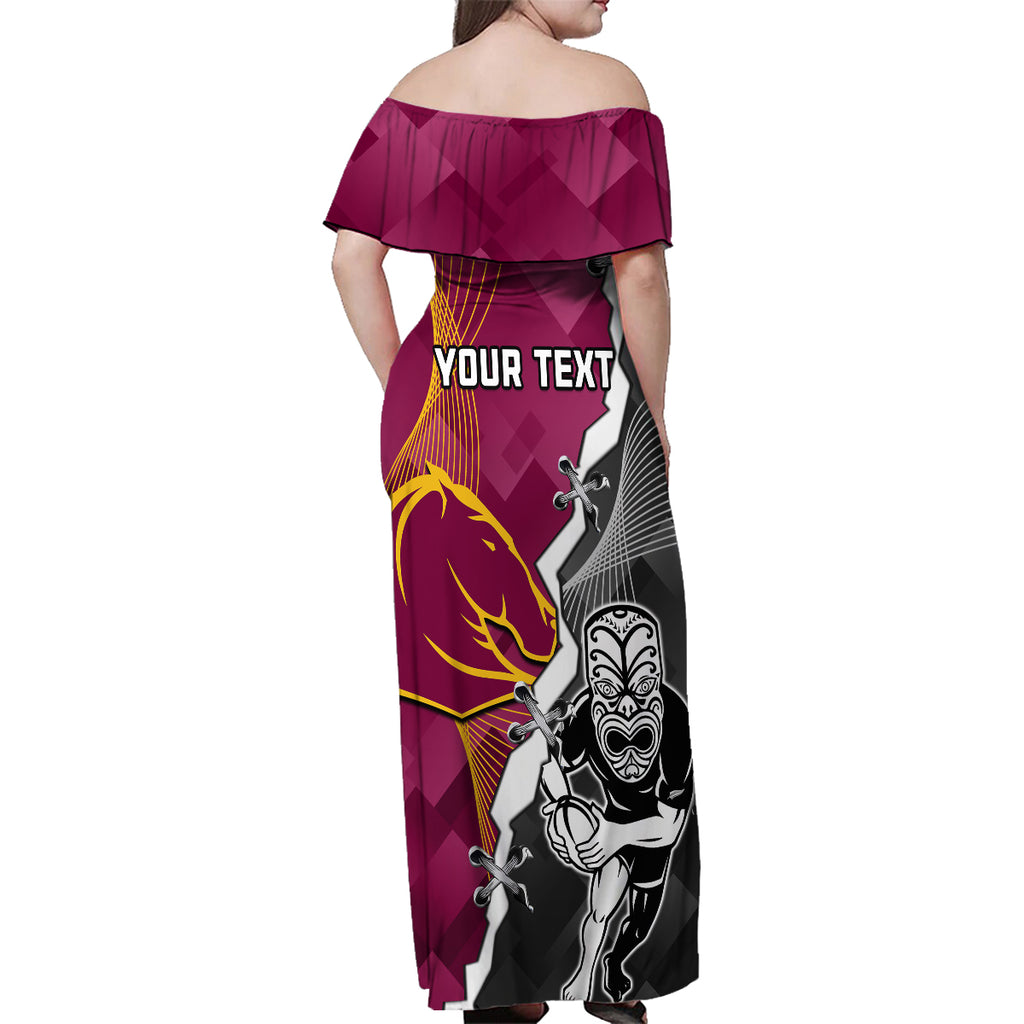 personalised-warriors-and-broncos-rugby-family-matching-off-shoulder-maxi-dress-and-hawaiian-shirt-2023-together-sporty-style