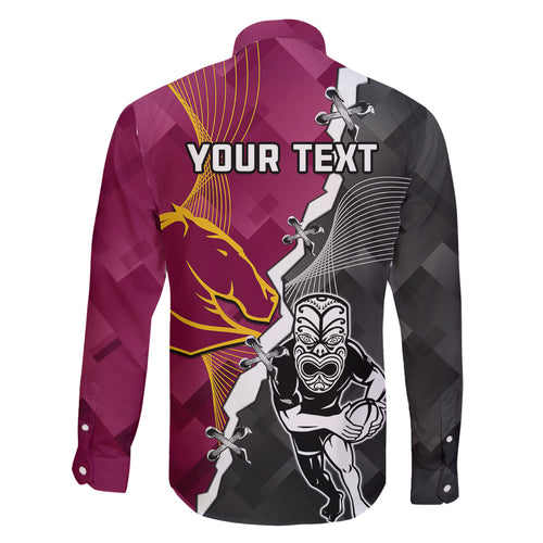 personalised-warriors-and-broncos-rugby-family-matching-summer-maxi-dress-and-hawaiian-shirt-2023-together-sporty-style