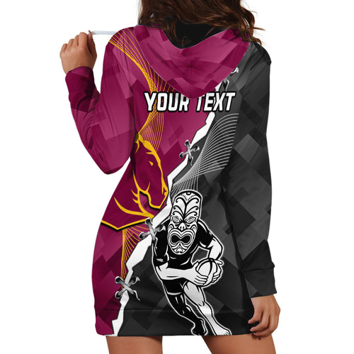 personalised-warriors-and-broncos-rugby-hoodie-dress-2023-together-sporty-style