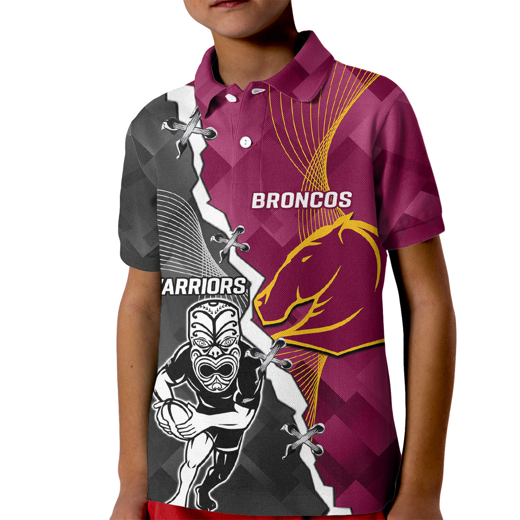 personalised-warriors-and-broncos-rugby-kid-polo-shirt-2023-together-sporty-style