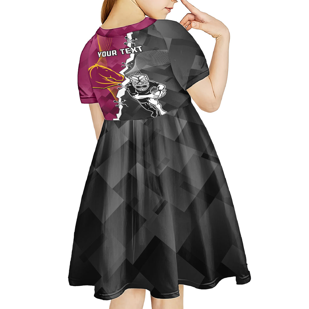 personalised-warriors-and-broncos-rugby-kid-short-sleeve-dress-2023-together-sporty-style