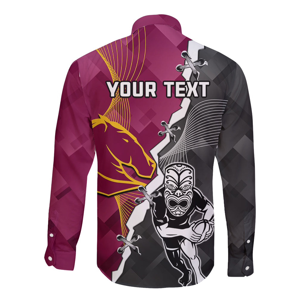 personalised-warriors-and-broncos-rugby-long-sleeve-button-shirt-2023-together-sporty-style