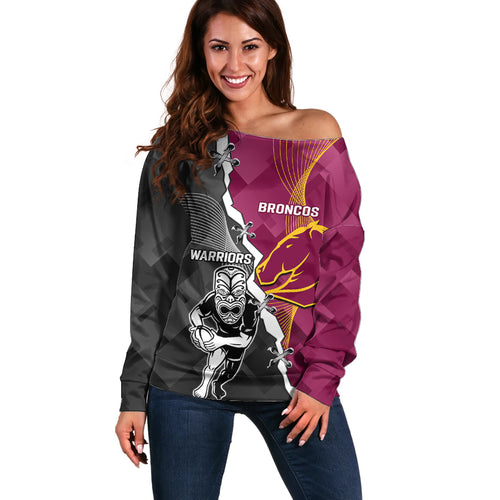 personalised-warriors-and-broncos-rugby-off-shoulder-sweater-2023-together-sporty-style