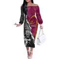 personalised-warriors-and-broncos-rugby-off-the-shoulder-long-sleeve-dress-2023-together-sporty-style