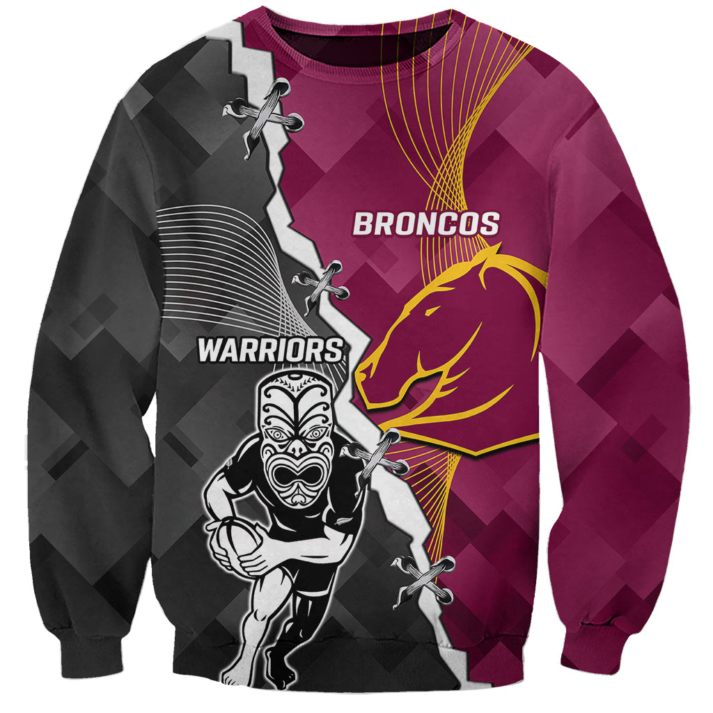 personalised-warriors-and-broncos-rugby-sweatshirt-2023-together-sporty-style