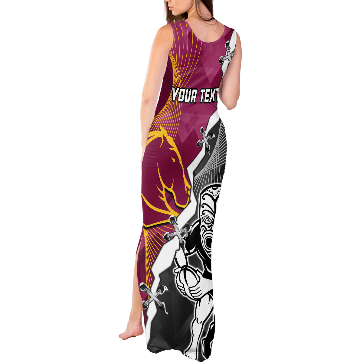 personalised-warriors-and-broncos-rugby-tank-maxi-dress-2023-together-sporty-style