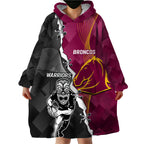 personalised-warriors-and-broncos-rugby-wearable-blanket-hoodie-2023-together-sporty-style