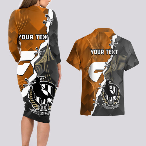 personalised-collingwood-and-giants-football-couples-matching-long-sleeve-bodycon-dress-and-hawaiian-shirt-2023-together-sporty-style
