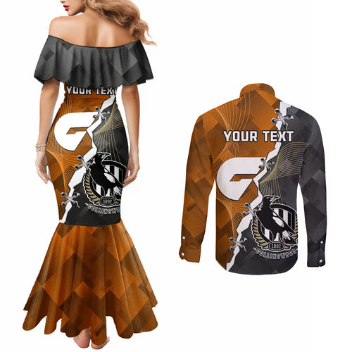 personalised-collingwood-and-giants-football-couples-matching-mermaid-dress-and-long-sleeve-button-shirts-2023-together-sporty-style