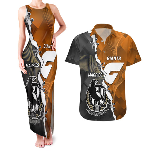 personalised-collingwood-and-giants-football-couples-matching-tank-maxi-dress-and-hawaiian-shirt-2023-together-sporty-style