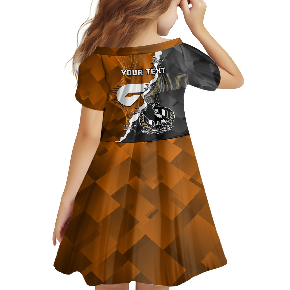 personalised-collingwood-and-giants-football-family-matching-mermaid-dress-and-hawaiian-shirt-2023-together-sporty-style