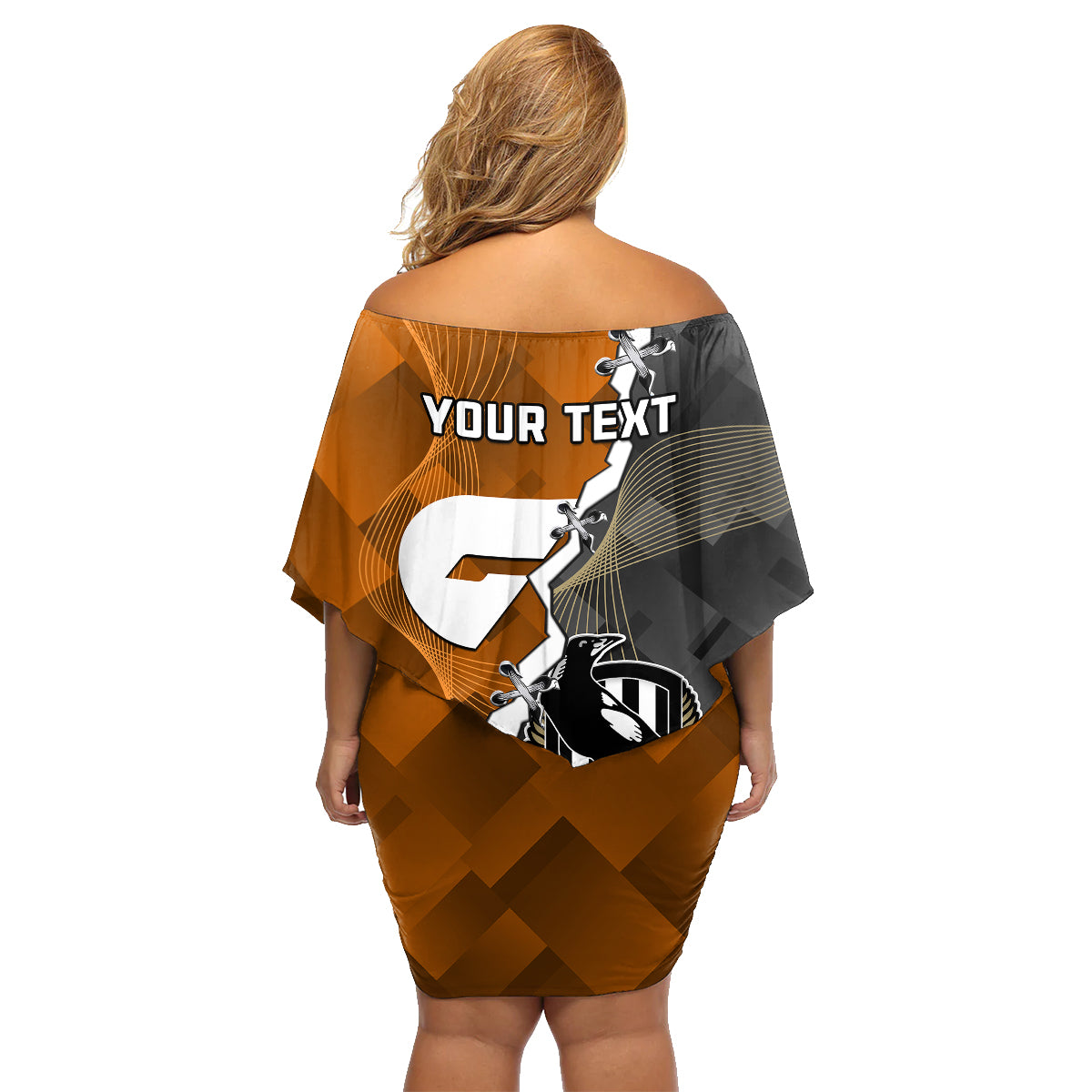 personalised-collingwood-and-giants-football-family-matching-off-shoulder-short-dress-and-hawaiian-shirt-2023-together-sporty-style