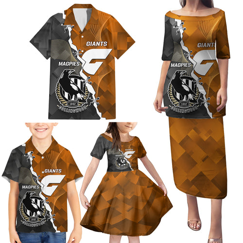 personalised-collingwood-and-giants-football-family-matching-puletasi-dress-and-hawaiian-shirt-2023-together-sporty-style
