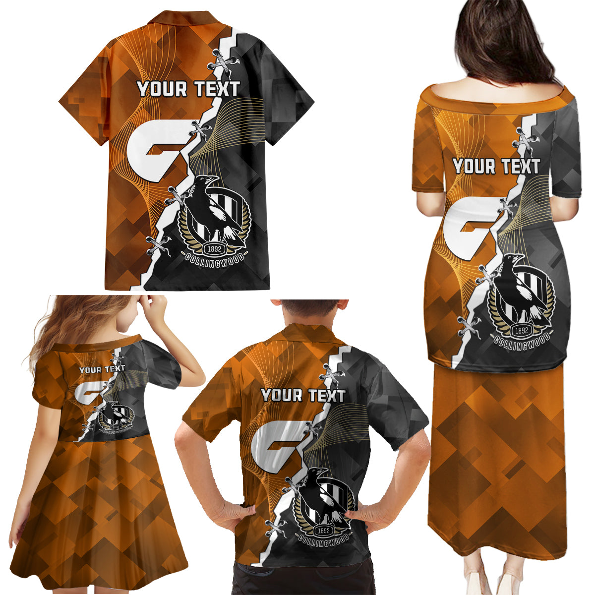 personalised-collingwood-and-giants-football-family-matching-puletasi-dress-and-hawaiian-shirt-2023-together-sporty-style