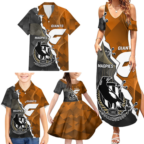 personalised-collingwood-and-giants-football-family-matching-summer-maxi-dress-and-hawaiian-shirt-2023-together-sporty-style