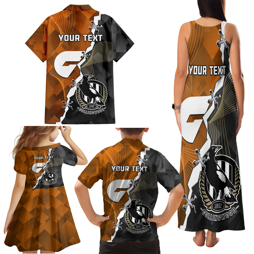 personalised-collingwood-and-giants-football-family-matching-tank-maxi-dress-and-hawaiian-shirt-2023-together-sporty-style