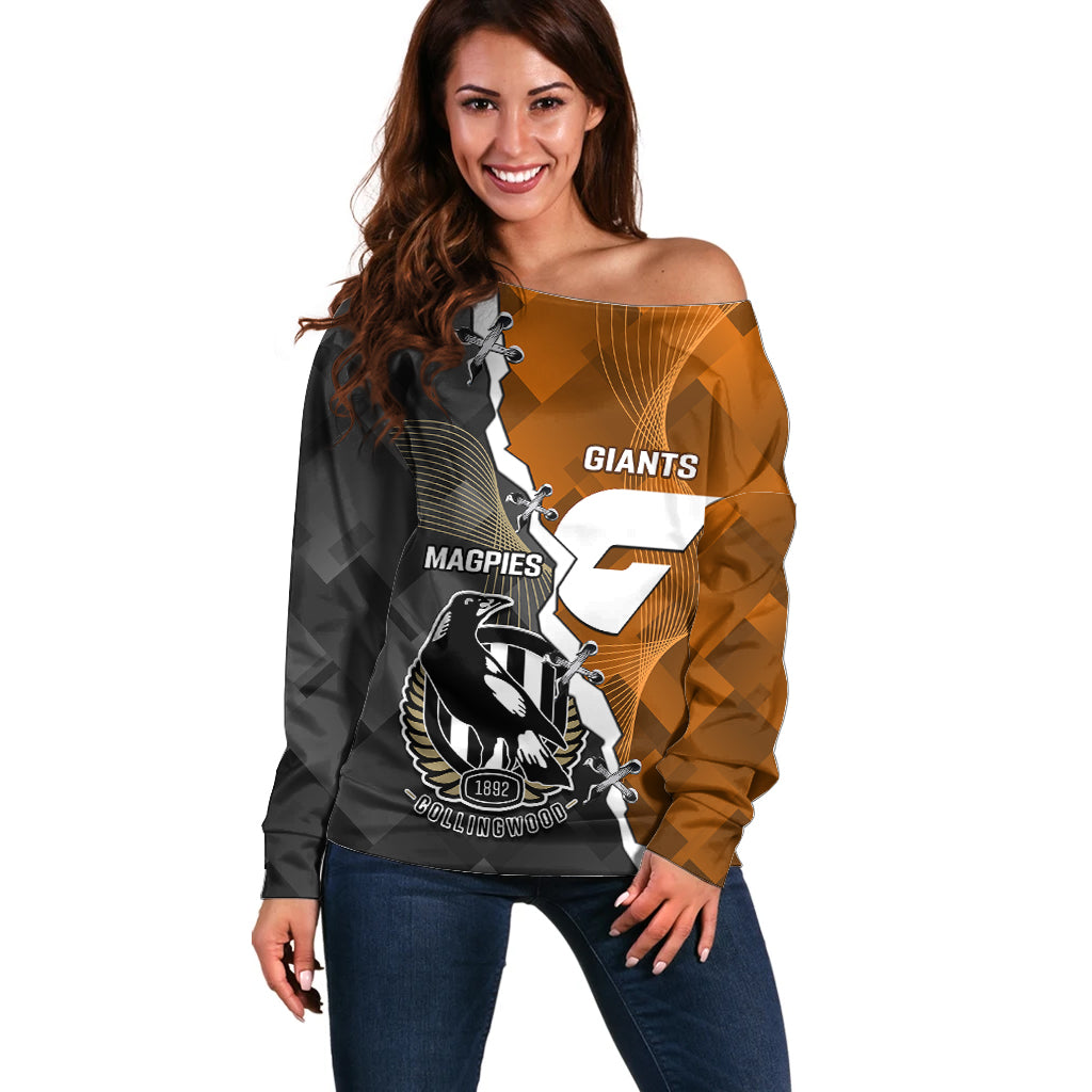 personalised-collingwood-and-giants-football-off-shoulder-sweater-2023-together-sporty-style