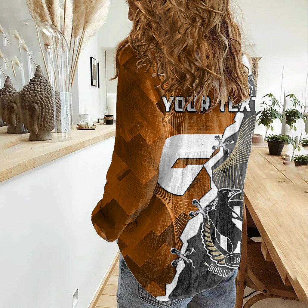 personalised-collingwood-and-giants-football-women-casual-shirt-2023-together-sporty-style