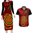 australia-walk-for-yes-couples-matching-long-sleeve-bodycon-dress-and-hawaiian-shirt-say-yes-to-australian-indigenous-voice